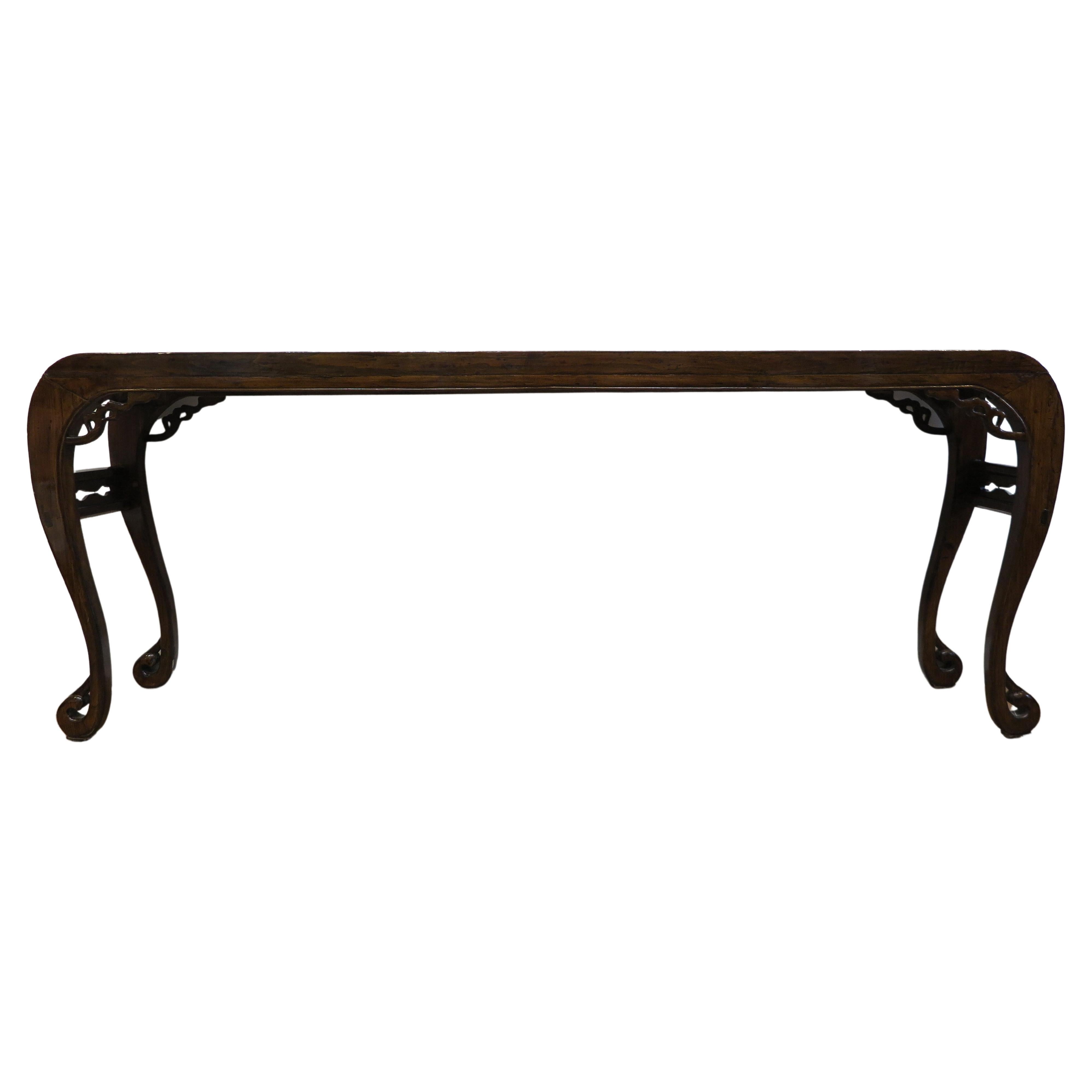 19th Century Waterfall Edge Console Table