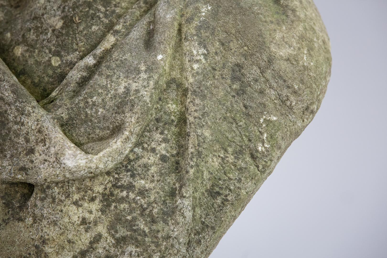 19th Century Weathered English Marble Bust 6