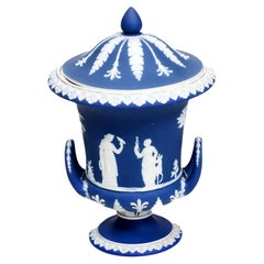 Vintage 19th Century Wedgwood Jasperware Campagne Urn