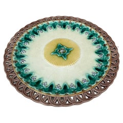19th Century Wedgwood Majolica Reticulated Plate