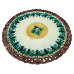 19th Century Wedgwood Majolica Reticulated Plate