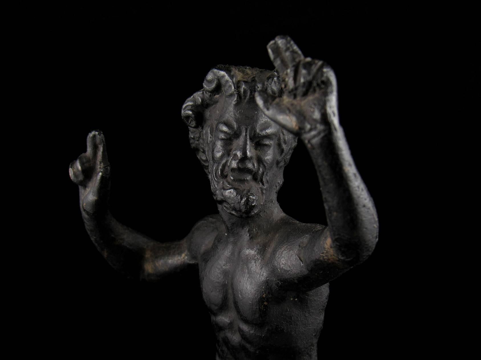 19th Century Well Cast Bronze Dancing Faun In Excellent Condition For Sale In East Sussex, GB