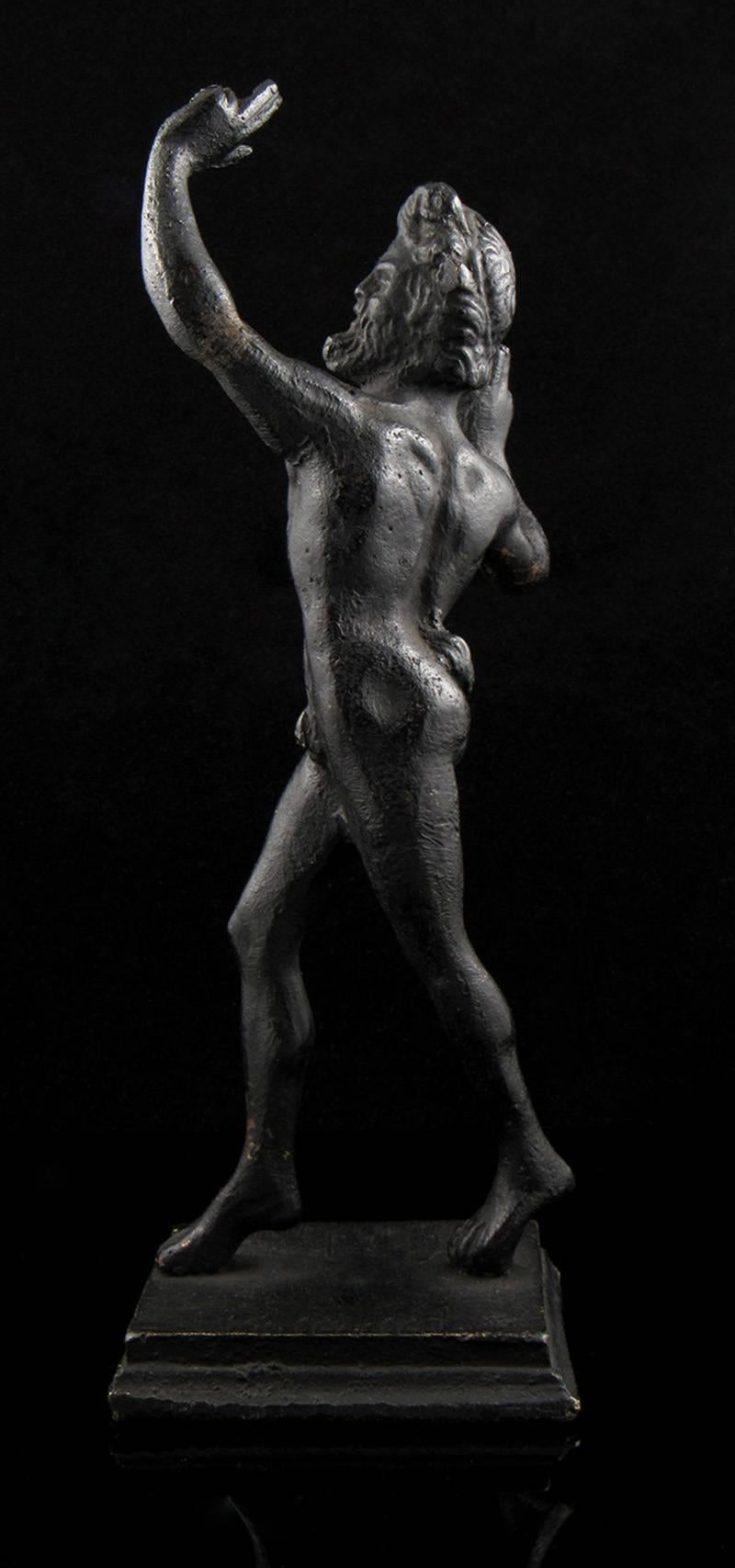 19th Century Well Cast Bronze Dancing Faun For Sale 1