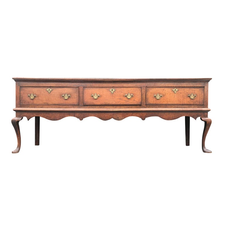 19th Century Welsh Dresser Base Amazing Hardware And Patina At