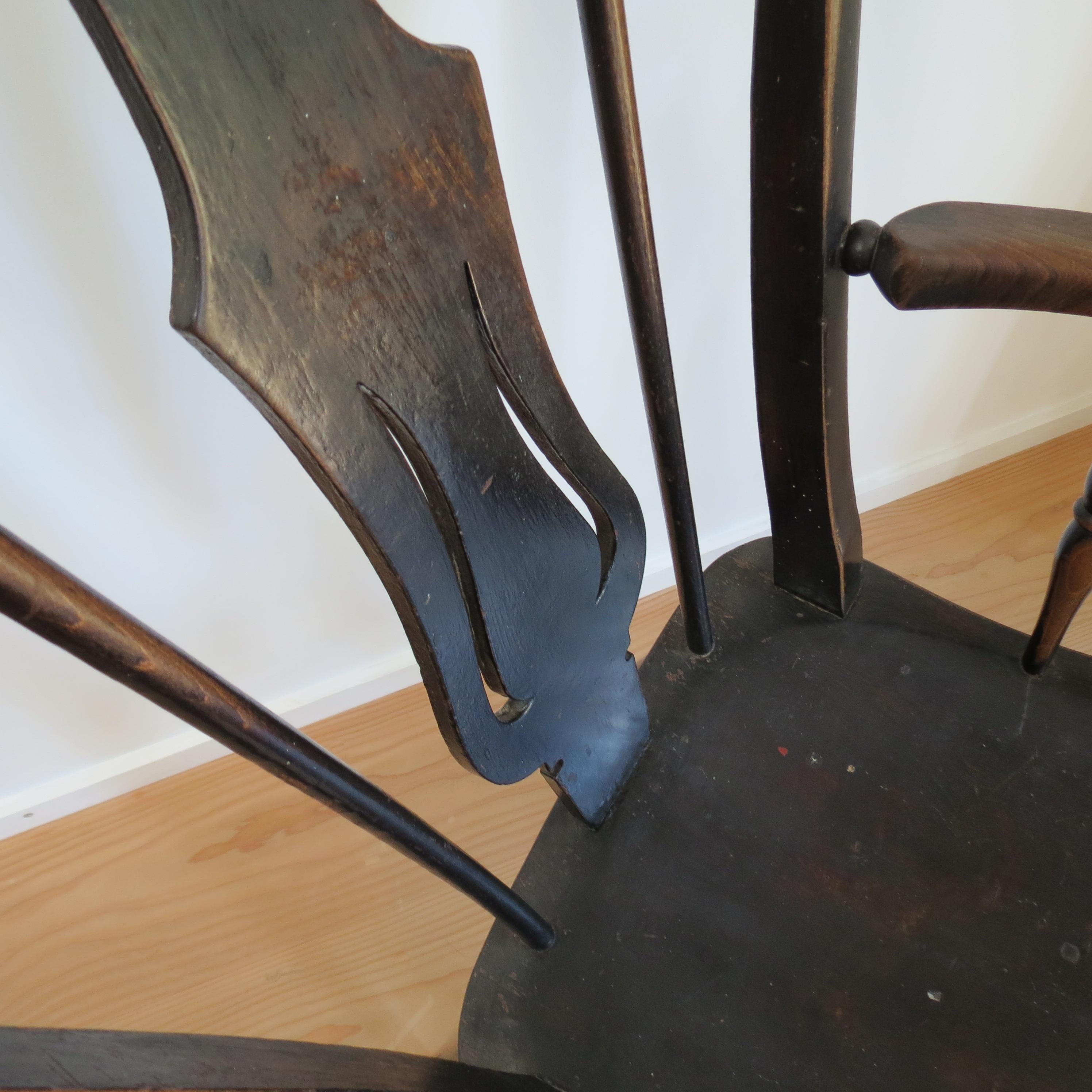 Hêtre 19ème siècle  Chaise Welsh Elm Folk Farmhouse en vente
