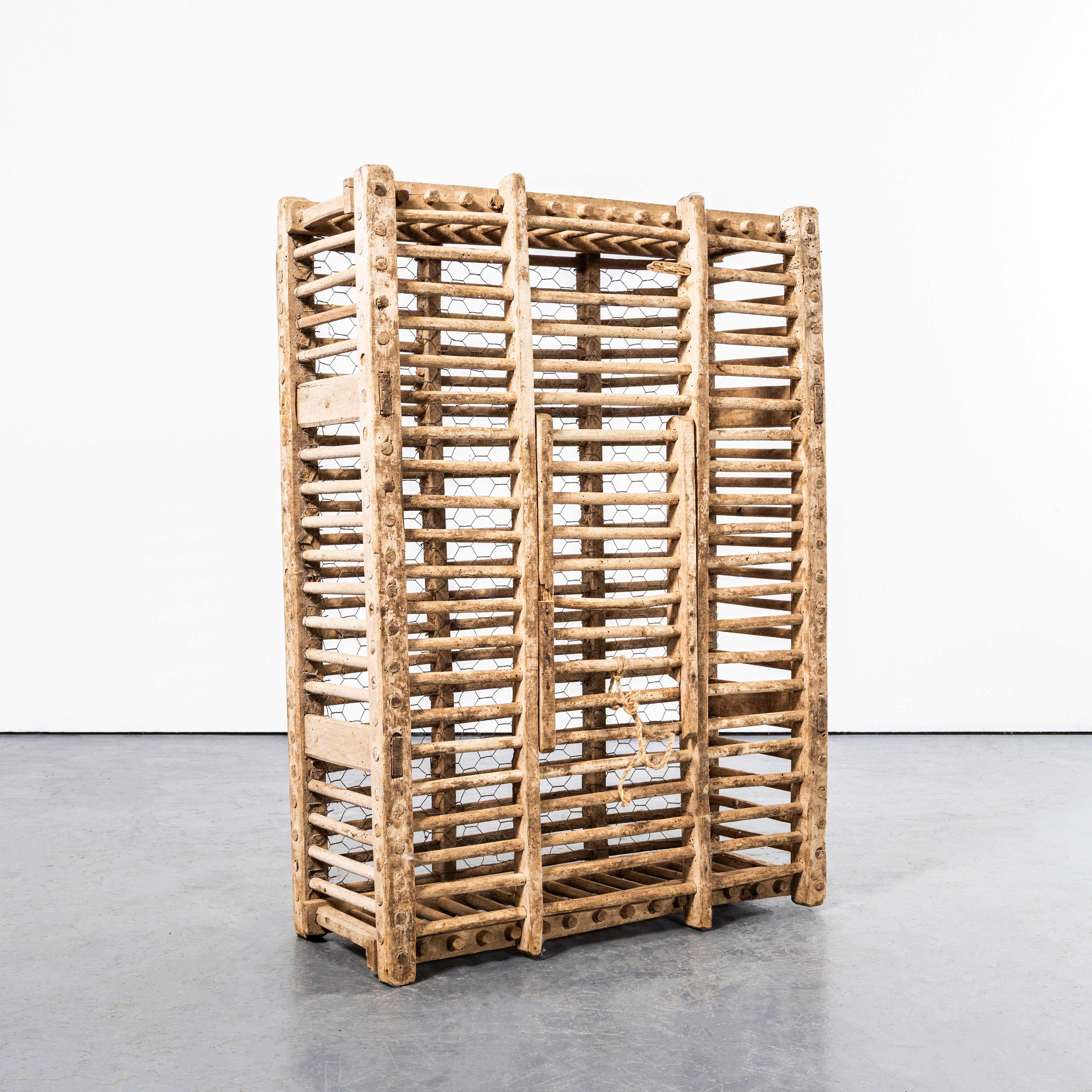 19th Century Welsh Game Transport Carrier. 

We stumbled across this on our travels in Wales, often confused for a trap of some sort it is in fact a ‘cage’ for transporting game. Hand made with crudely turned and whittled pine. An amazing sculptural