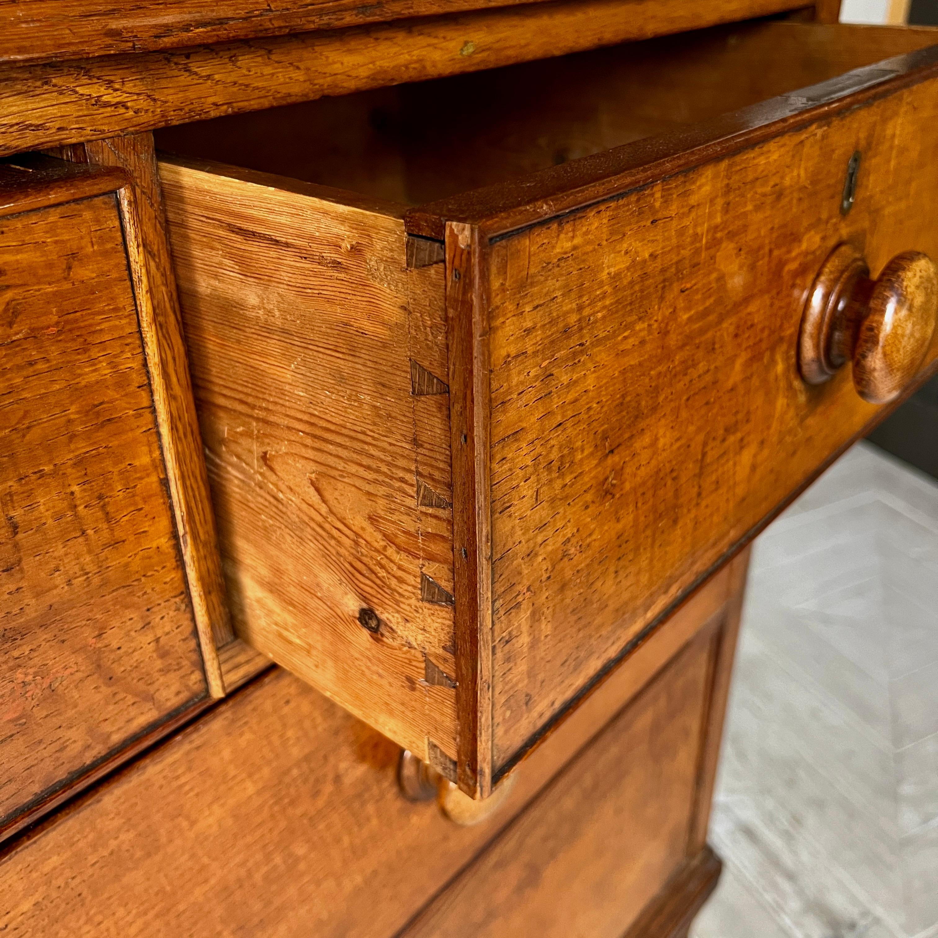 19Th Century Welsh Oak Housekeepers Cupboard Or Linen Press 4
