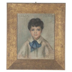 19th Century Welsh Pastel Portrait Felix Fripp by Gweny Griffiths
