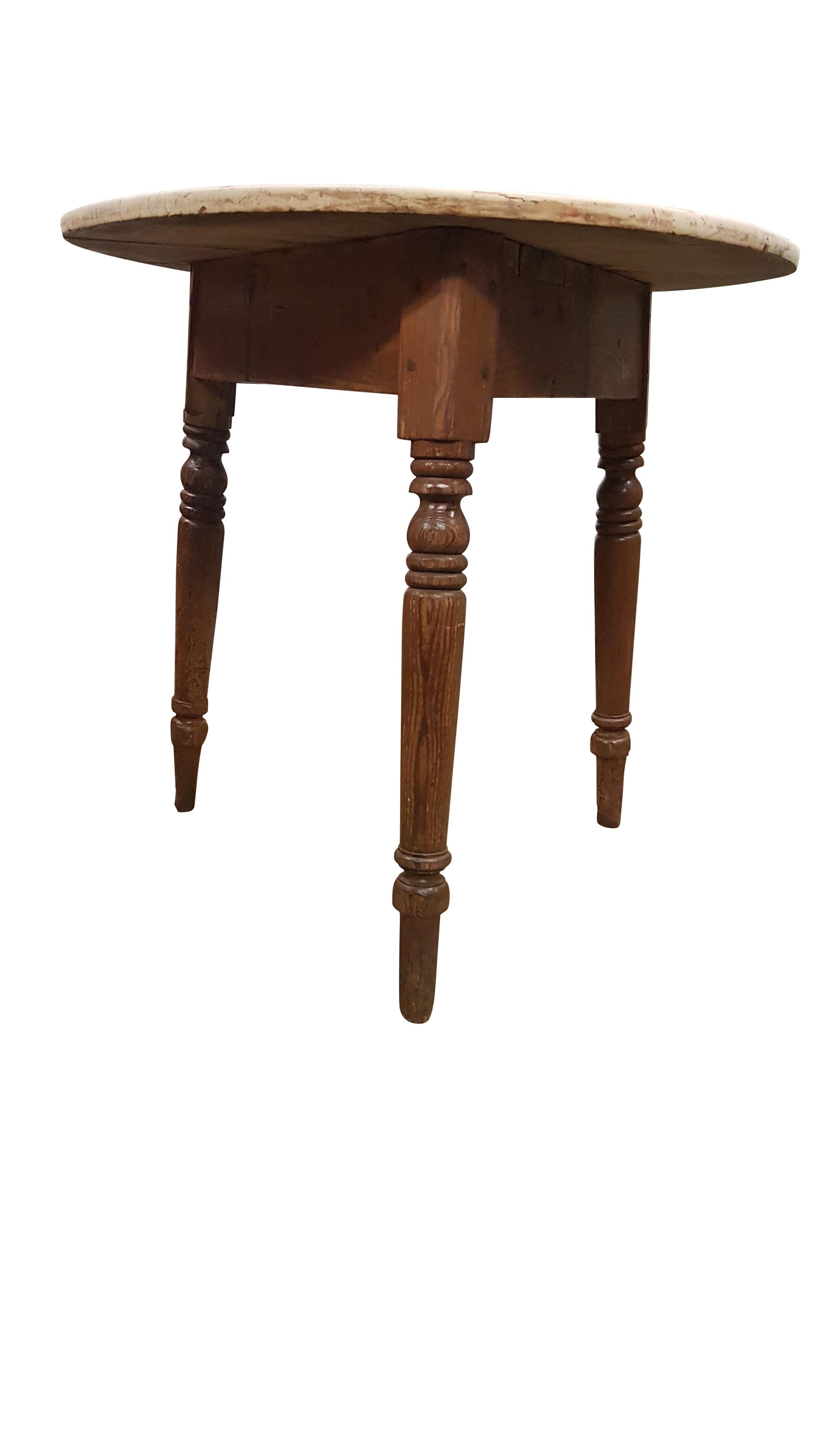 Patinated 19th Century Welsh Pine Cricket Table For Sale
