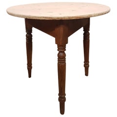 Antique 19th Century Welsh Pine Cricket Table
