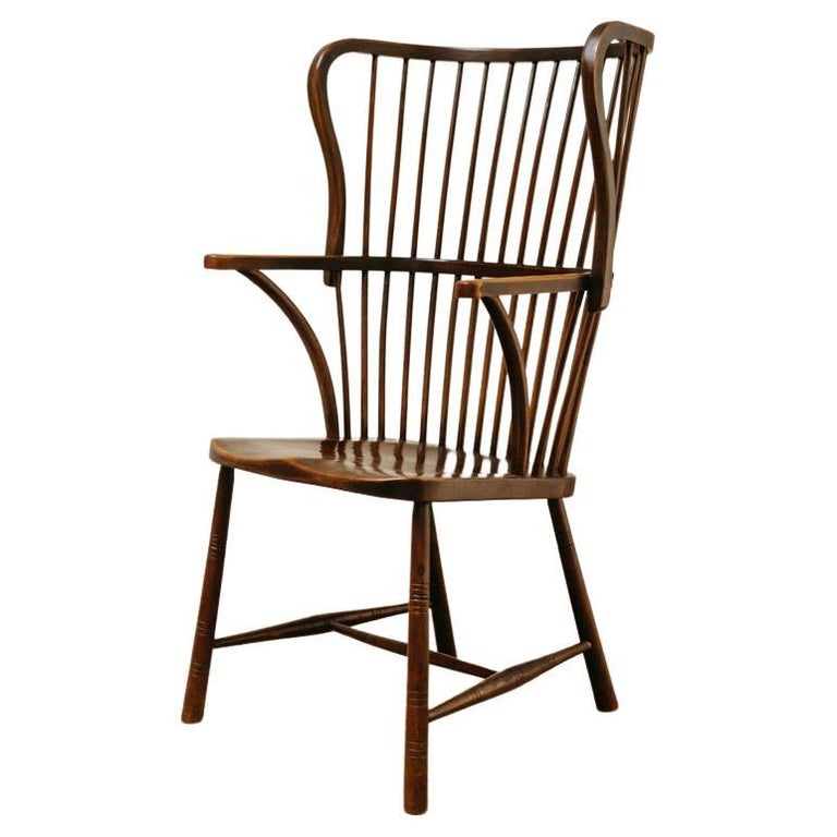 19th Century Welsh Stickback Chair For Sale at 1stDibs