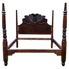 Antique 19th Century West Indies Mahogany Jamaican Waterfall Bed