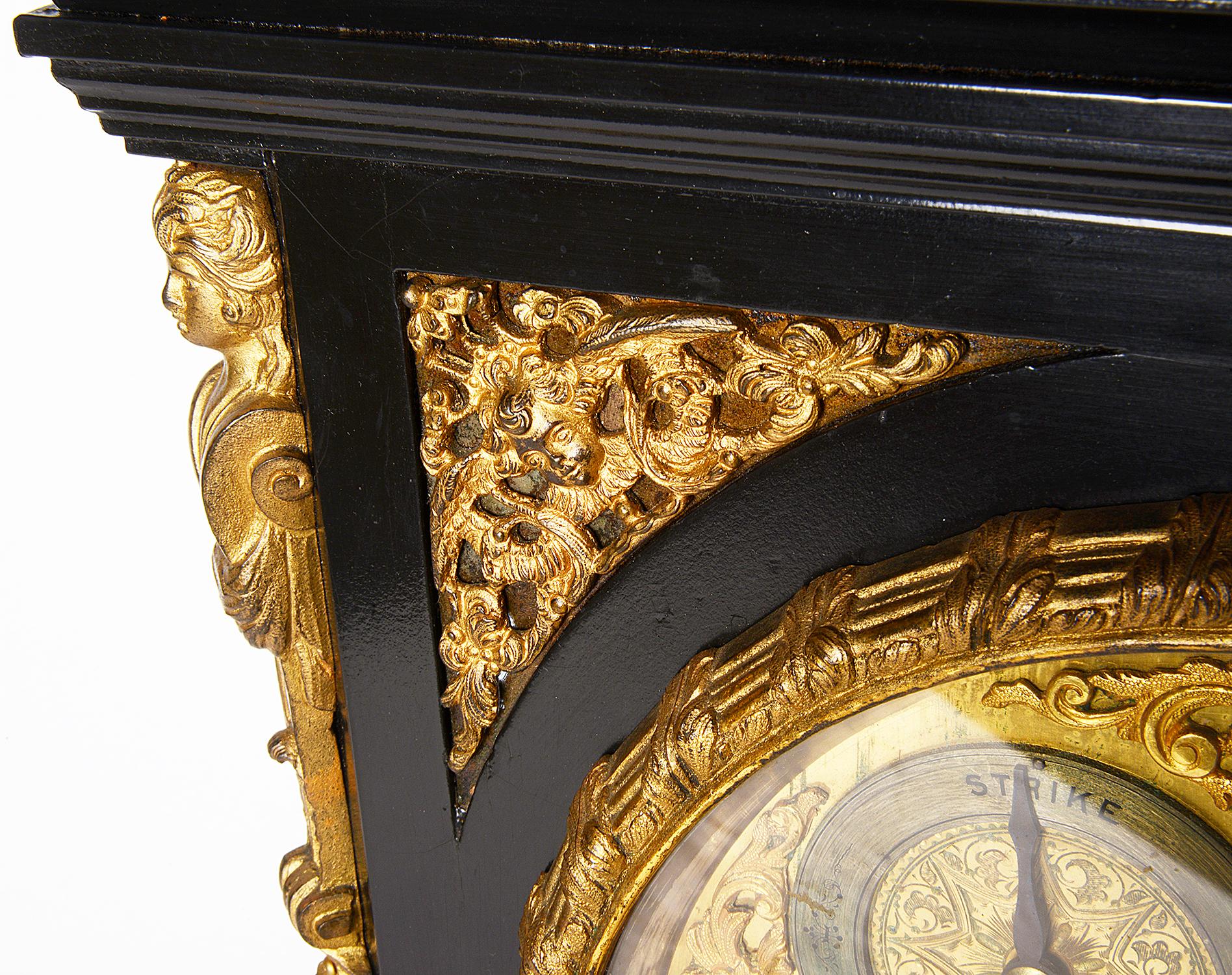 19th Century Westminster Chiming Bracket Clock In Good Condition In Brighton, Sussex