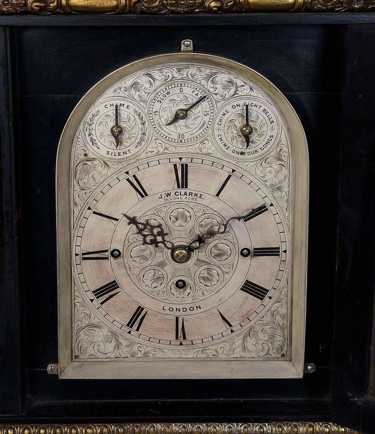 Victorien Pendule de cheminée à carillon Westminster du 19e siècle en vente