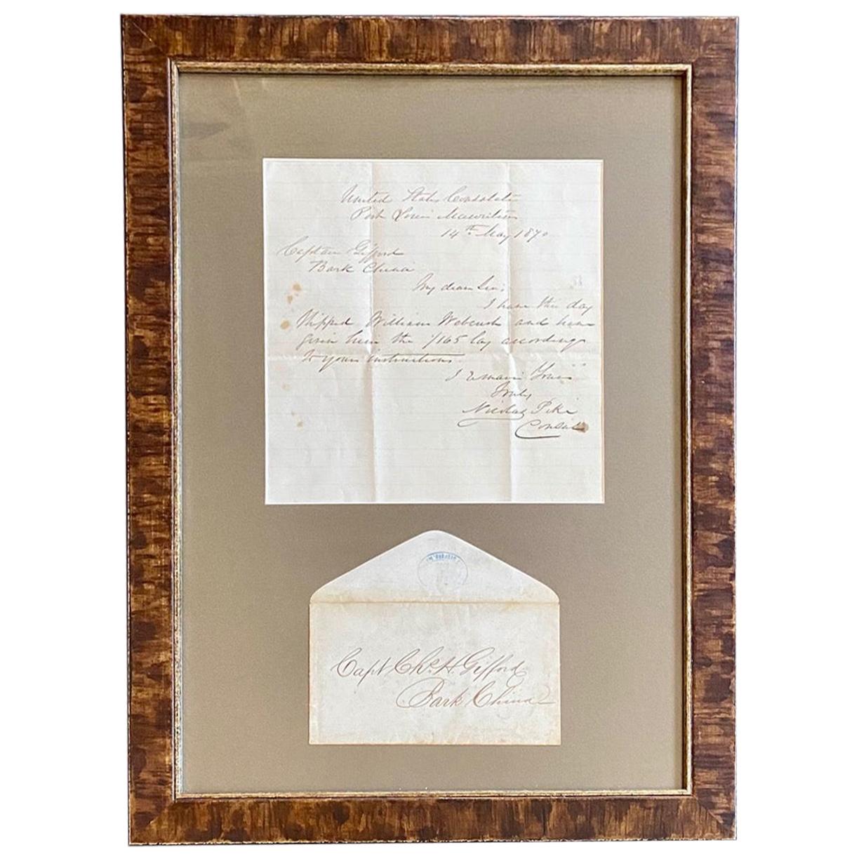 19th Century Whaleman's Letter Delivered on Whaling Grounds in the Indian Ocean