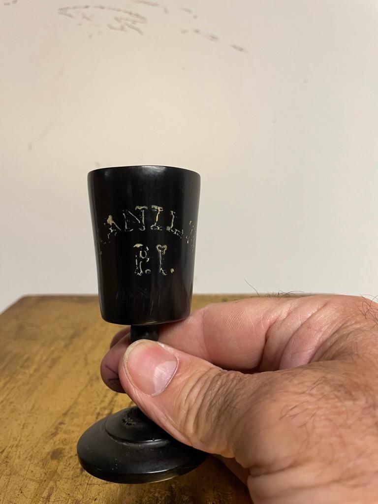 19th Century Whaler Made Turned Ebony Stemmed Cup For Sale 2