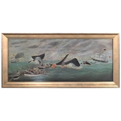 19th Century Whaling Panorama, circa 1890