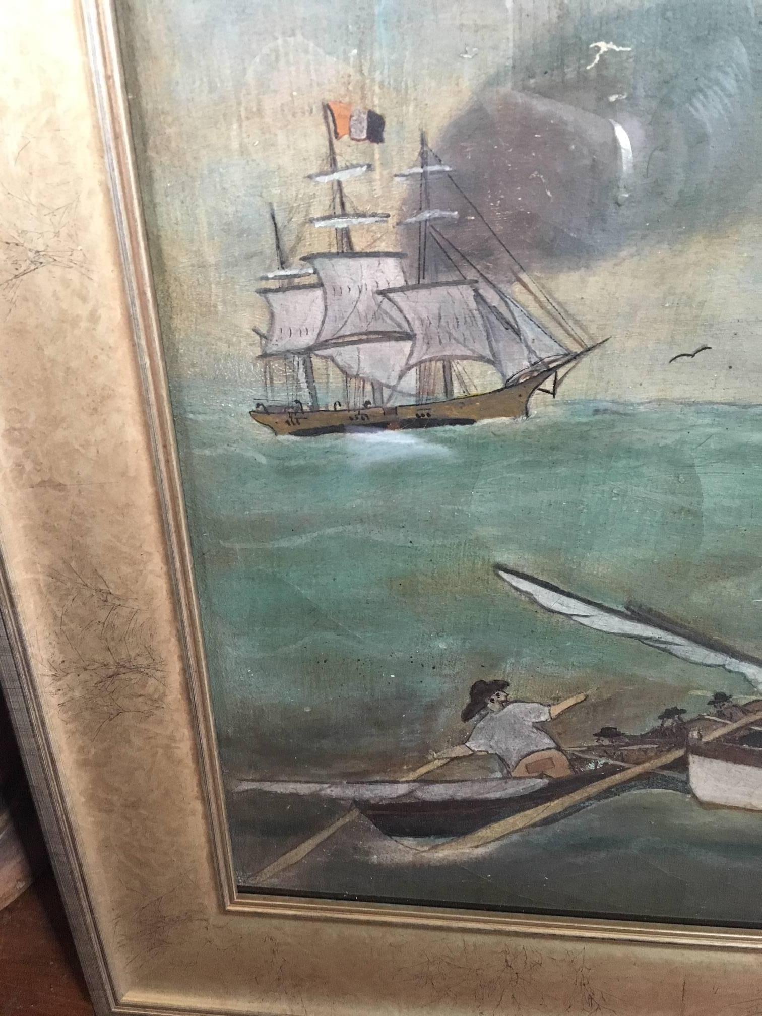 19th Century Whaling Panorama, circa 1890 In Excellent Condition In Nantucket, MA