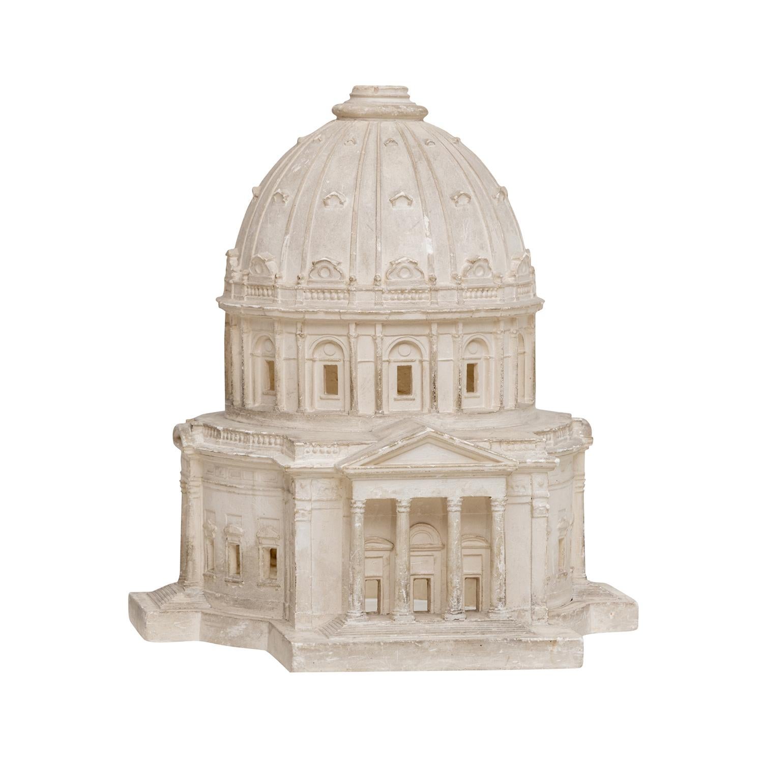 Rococo Modèle architectural du Capitole en plâtre blanc de Belgique du 19ème siècle en vente