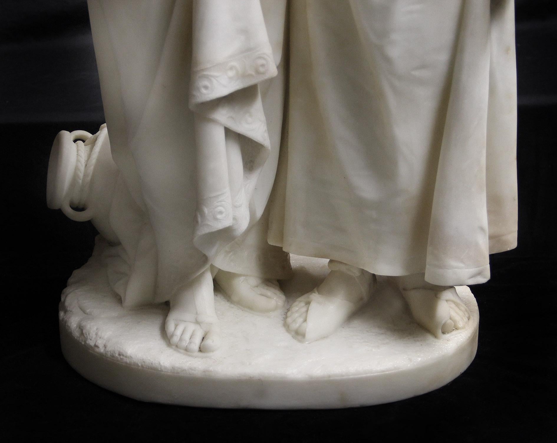 Marbre de Carrare Marbre blanc de Carrare du XIXe siècle intitulé Tendresse par Émile-André Boisseau en vente