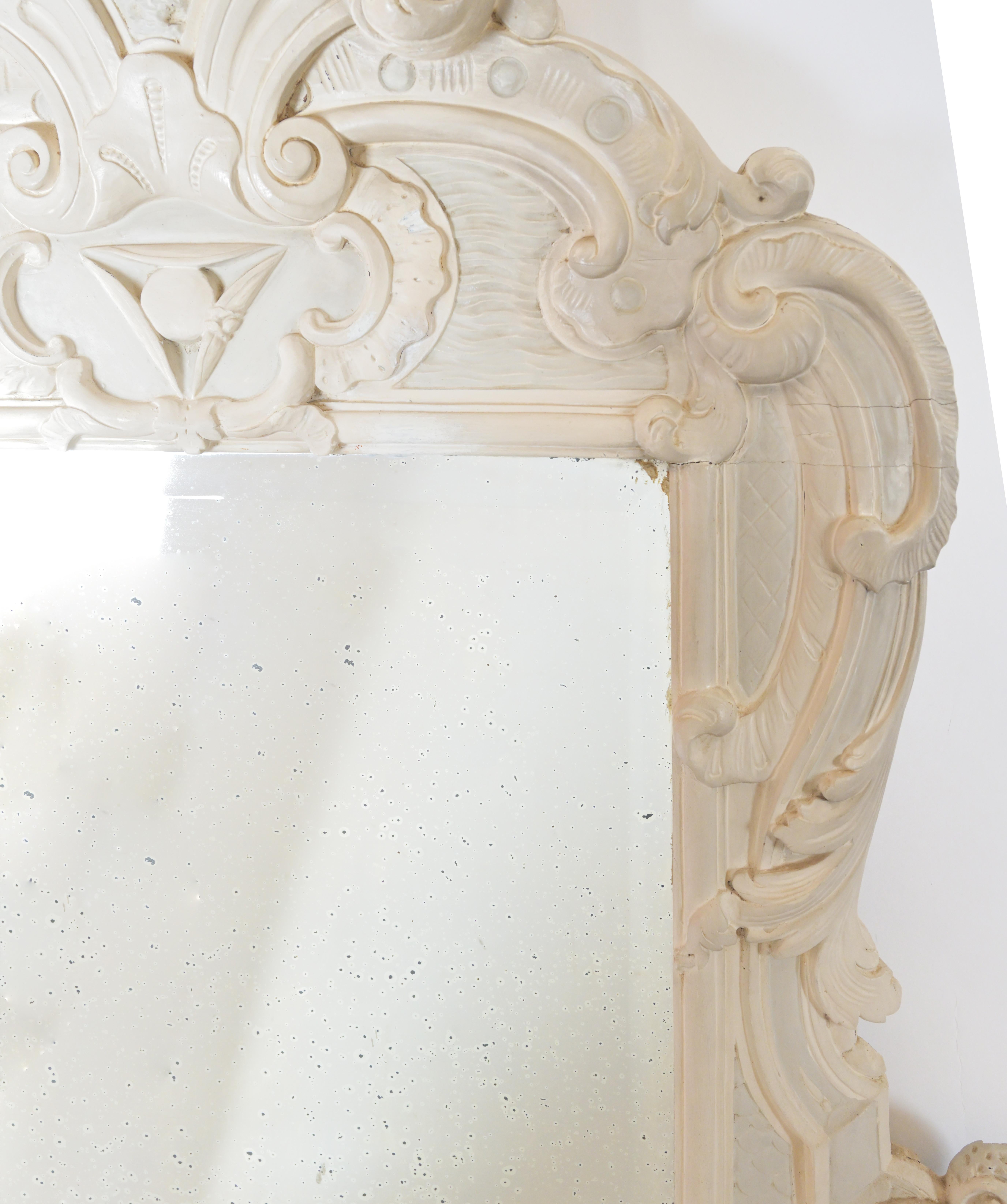 white ornate mirror