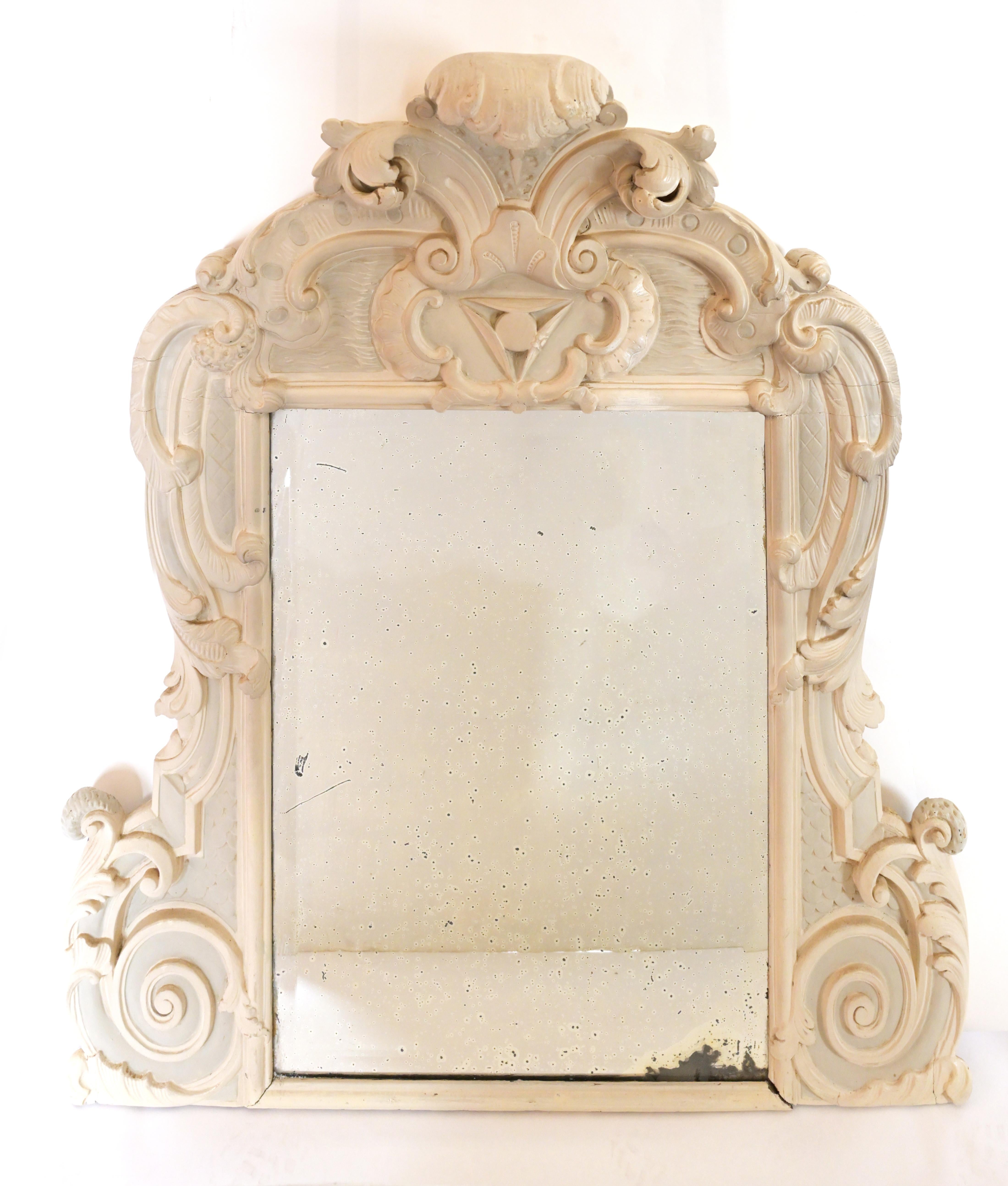 scallop mirror white