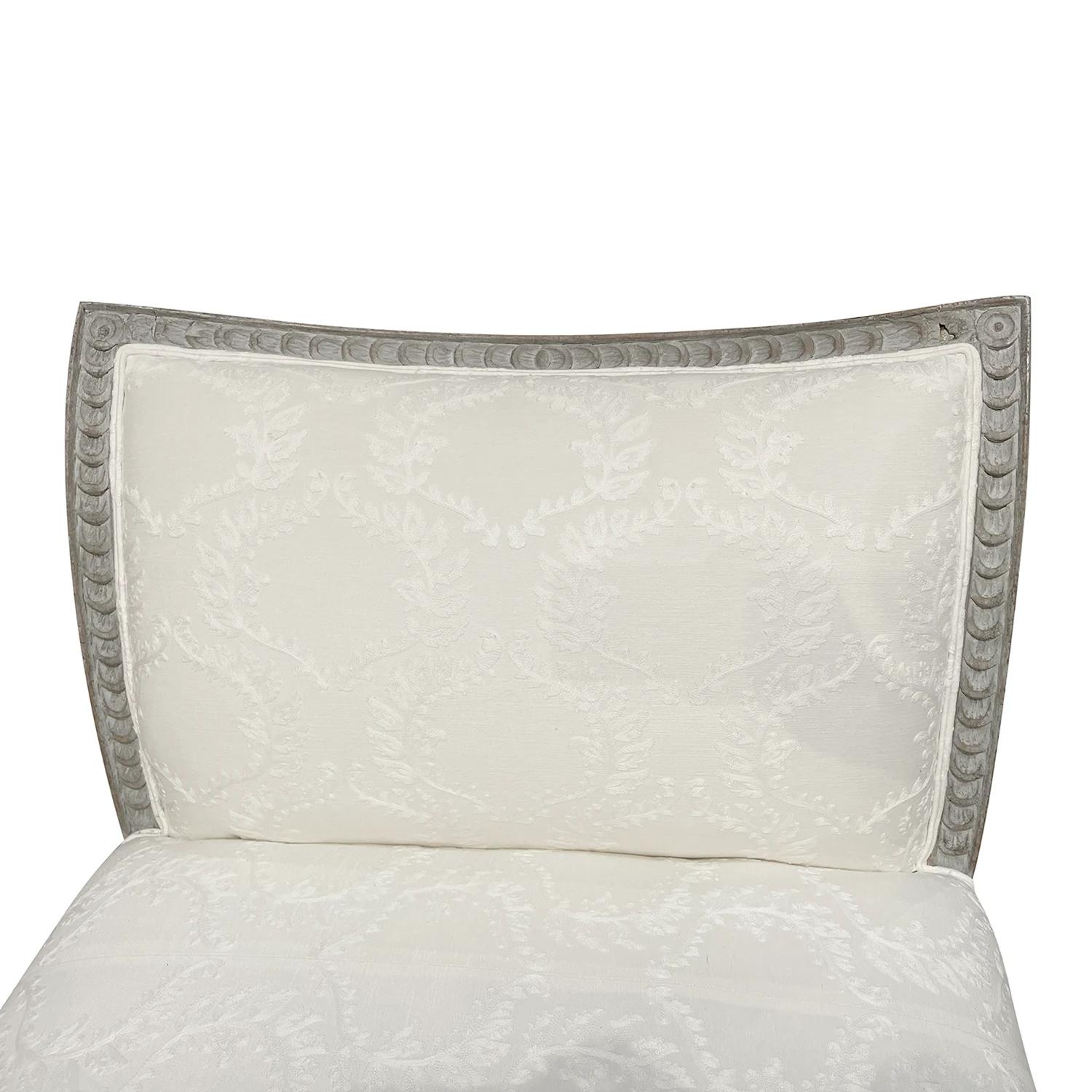 19th Century White-Grey Swedish Gustavian Sofa, Scandinavian Pinewood Daybed 4