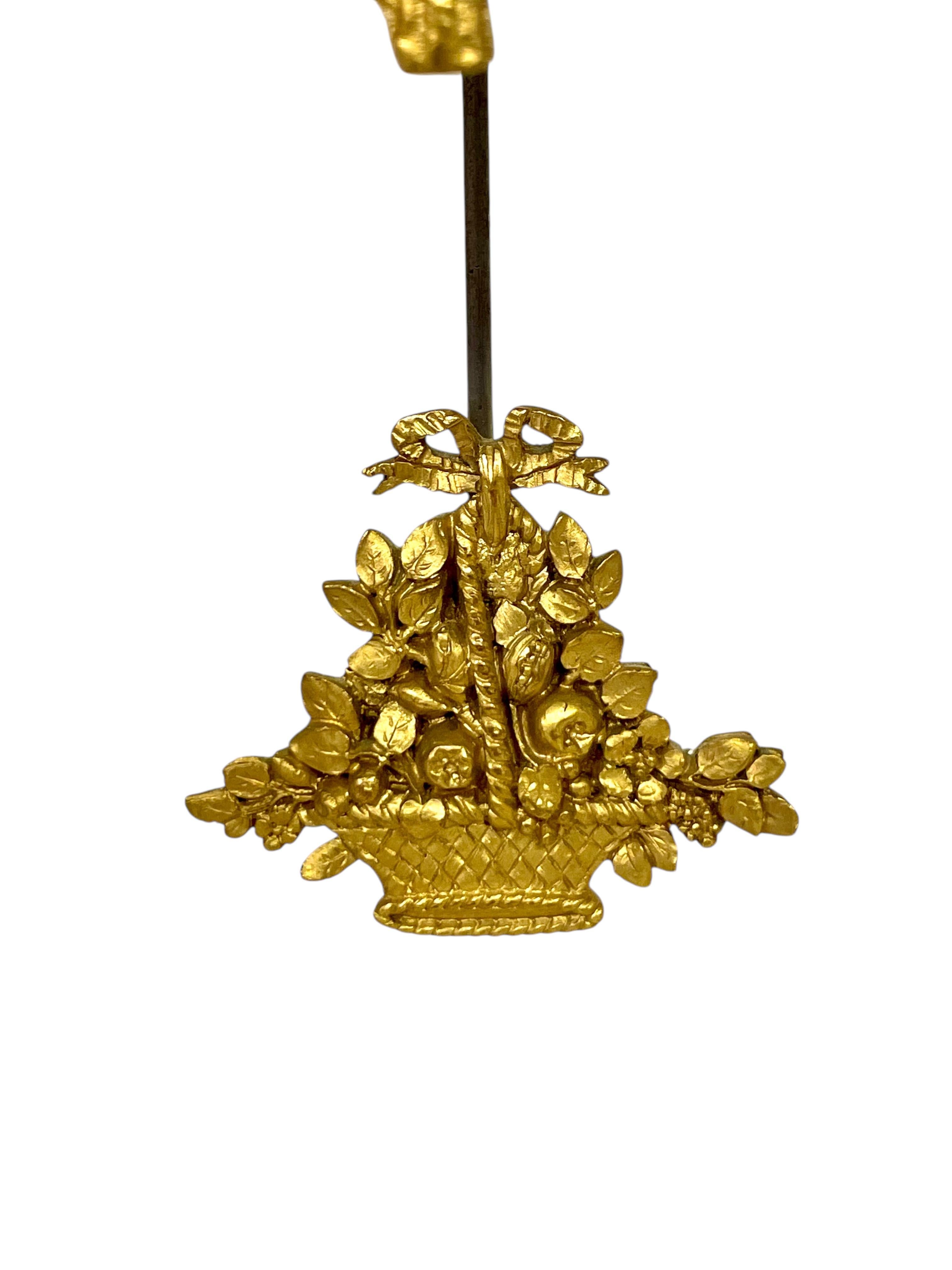19th Century White Marble and Gilt Bronze Portico Clock For Sale 12