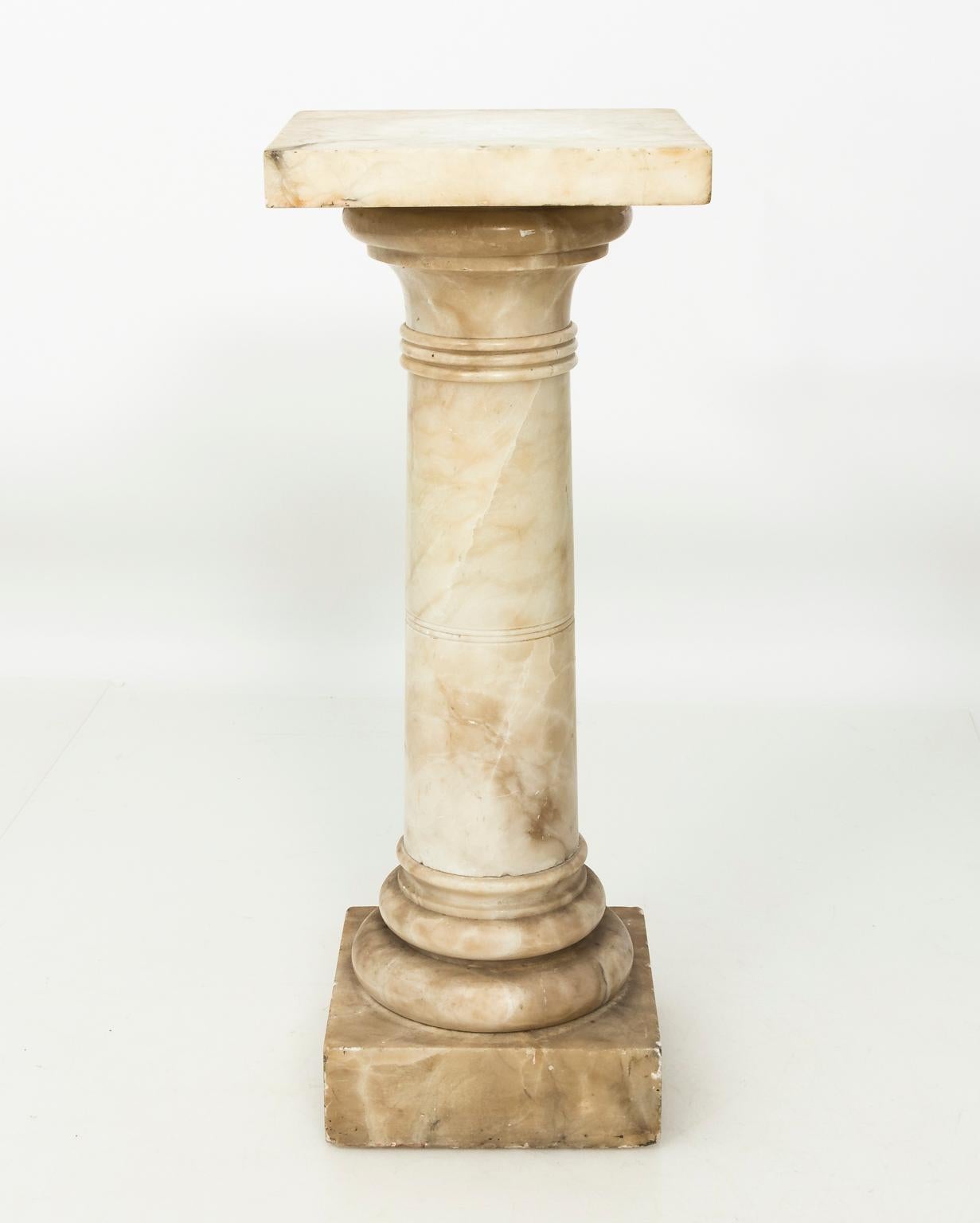 19th Century White Marble Column Pedestal Stand 9
