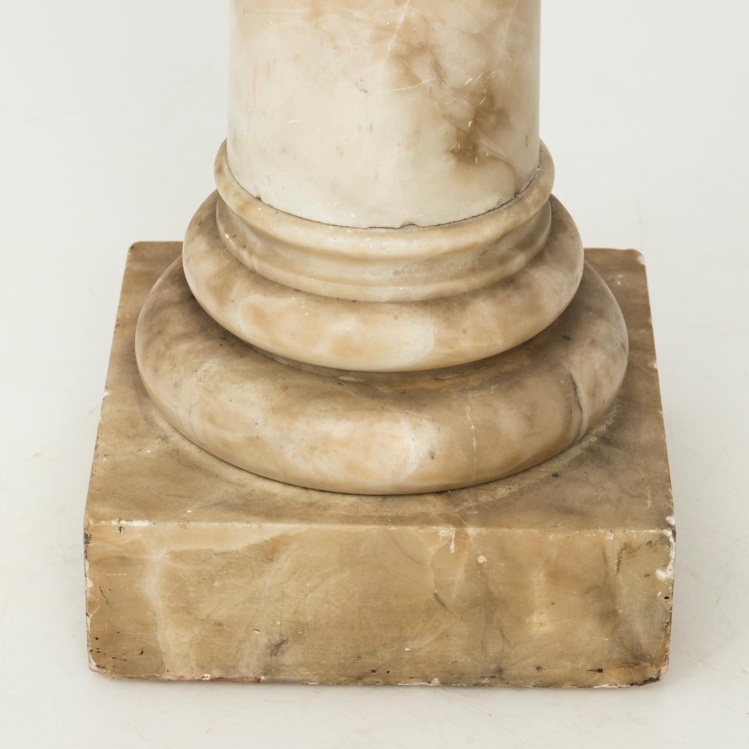 19th Century White Marble Column Pedestal Stand 10