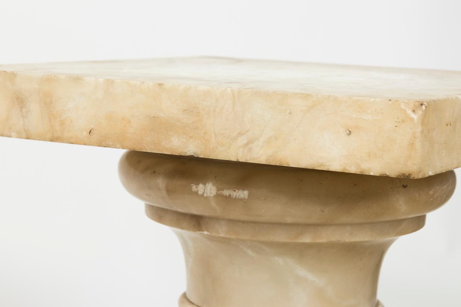 19th Century White Marble Column Pedestal Stand 3
