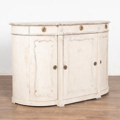 Buffet d'appoint gustavien suédois blanc du 19ème siècle