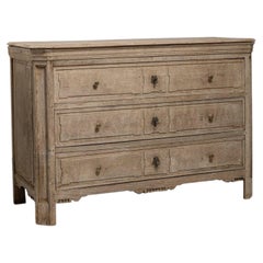 19th Century White Wood Provençal Oak Chest of Drawers