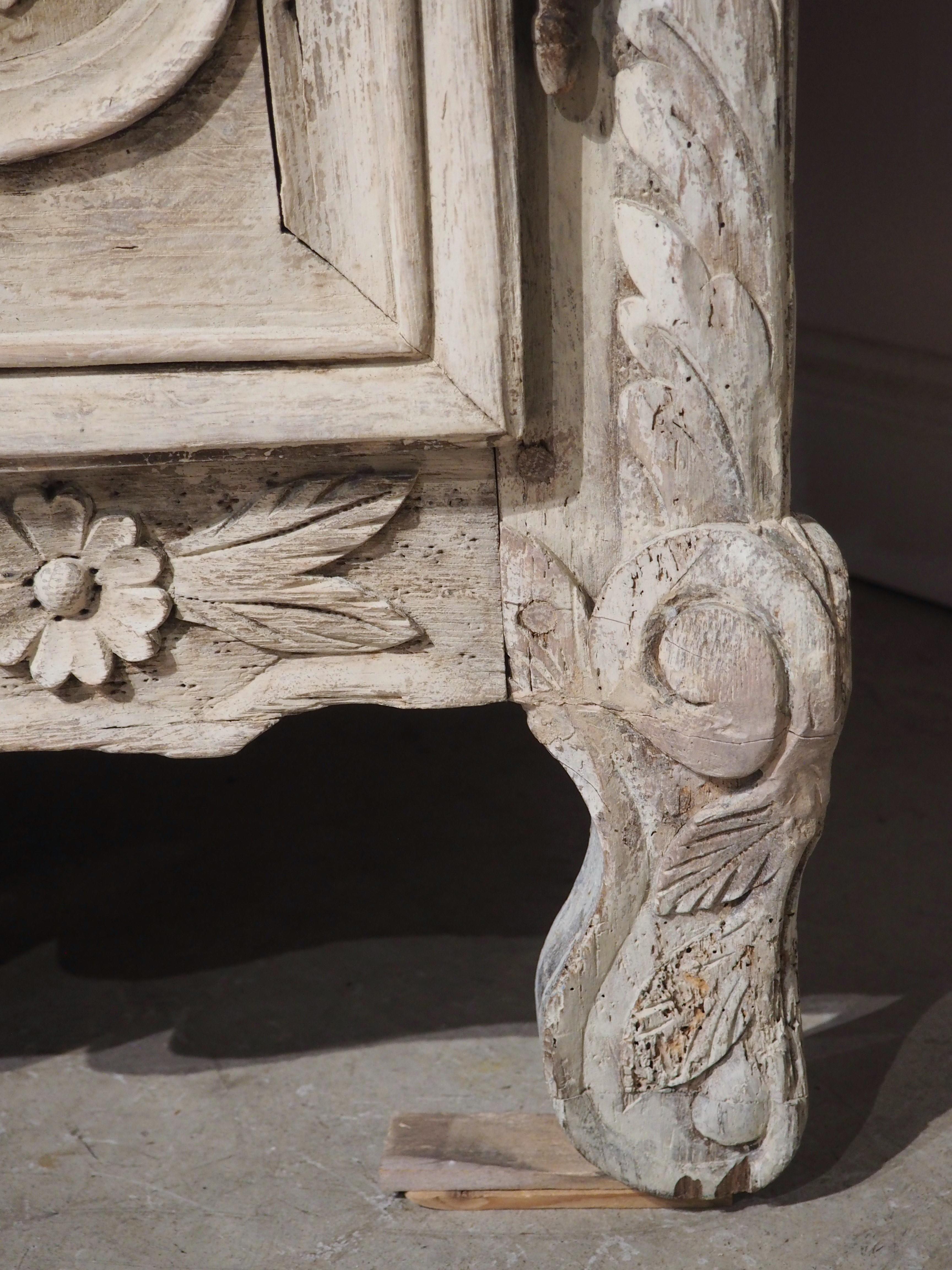 19th Century Whitewashed Oak Armoire from Normandy, France 11