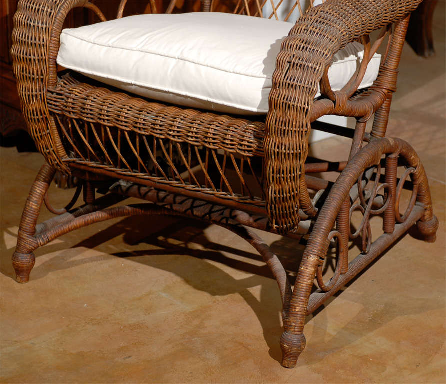 English 19th Century Wicker Rocking Chair from England