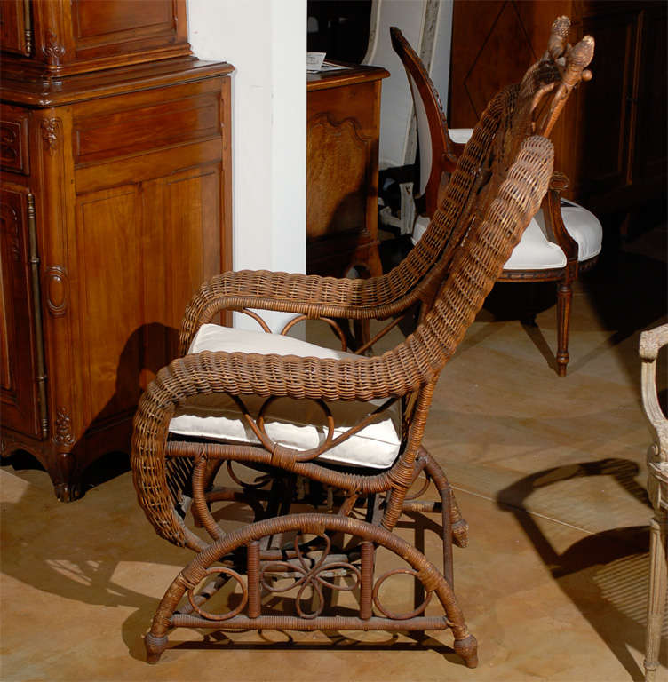 19th Century Wicker Rocking Chair from England 2