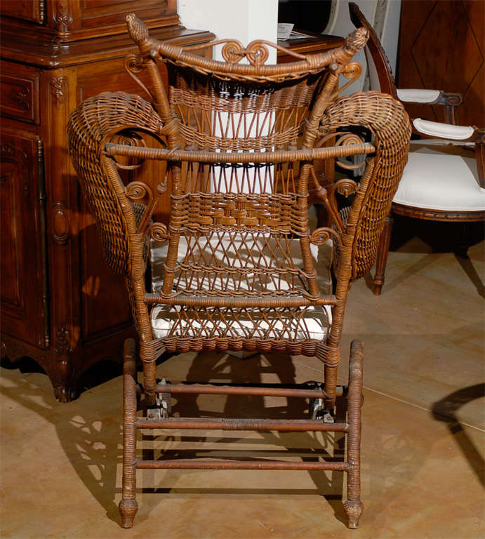 19th Century Wicker Rocking Chair from England 3