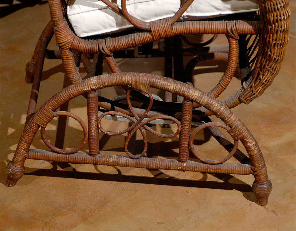 19th Century Wicker Rocking Chair from England 5