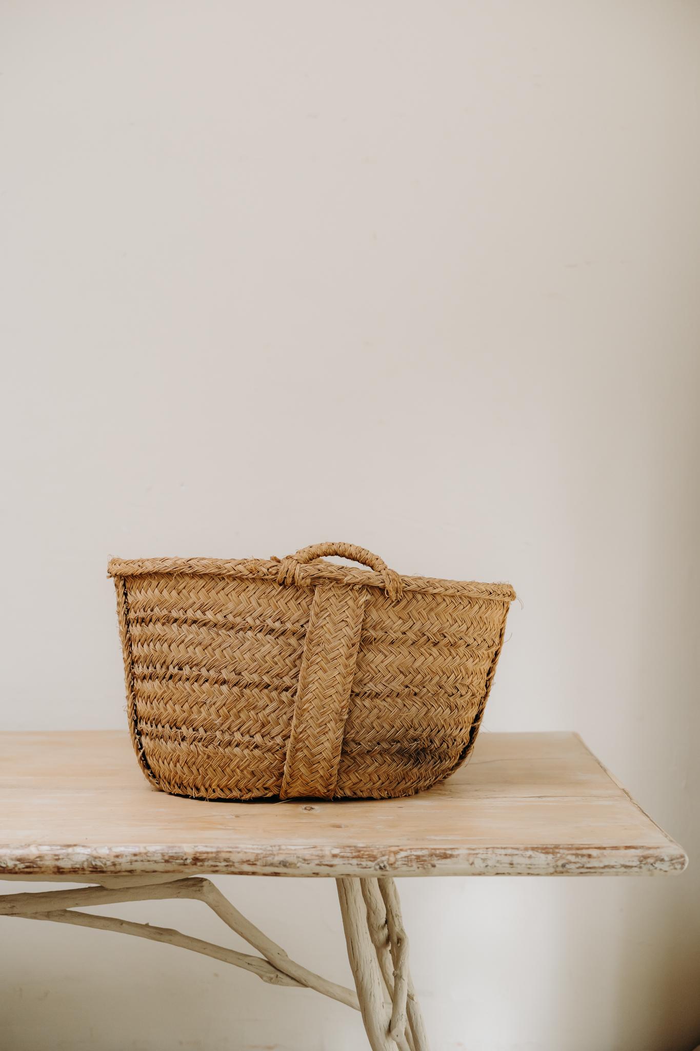 Panier en osier tressé du 19ème siècle ... en vente 7