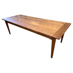 19th Century Wide Tapered Leg Ash Farmhouse Table