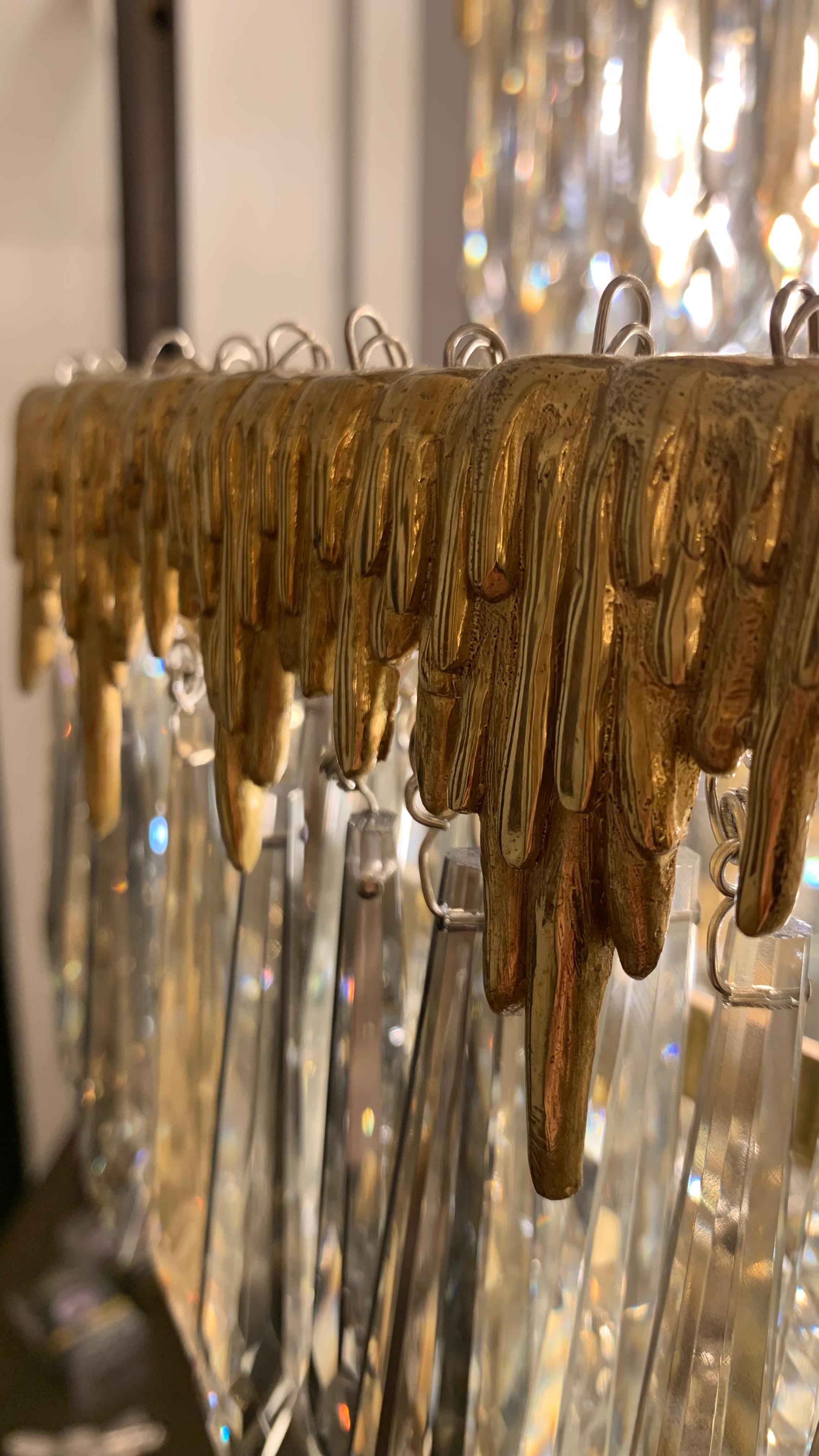 Araña de Viena del Siglo XIX con 24 Luces de Bronce Antiguo y Cristal en venta 4