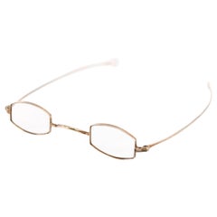 19th Century "Wilcox" Eyeglasses with Solid 14k Gold Frames & Original Case