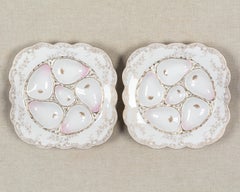 19th Century Wilhelm & Graef Porcelain Oyster Plate Pair