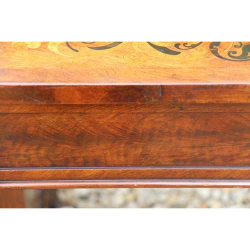 19th Century William IIII Flame Mahogany and Marquetry Library Table, circa 1835 For Sale 9