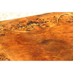 19th Century William IIII Flame Mahogany and Marquetry Library Table, circa 1835