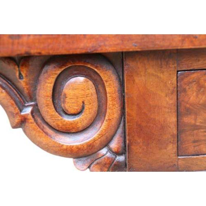 19th Century William IIII Flame Mahogany and Marquetry Library Table, circa 1835 For Sale 1