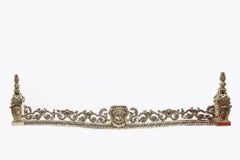 19th Century William IV brass fire fender