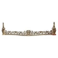19th Century William IV brass fire fender