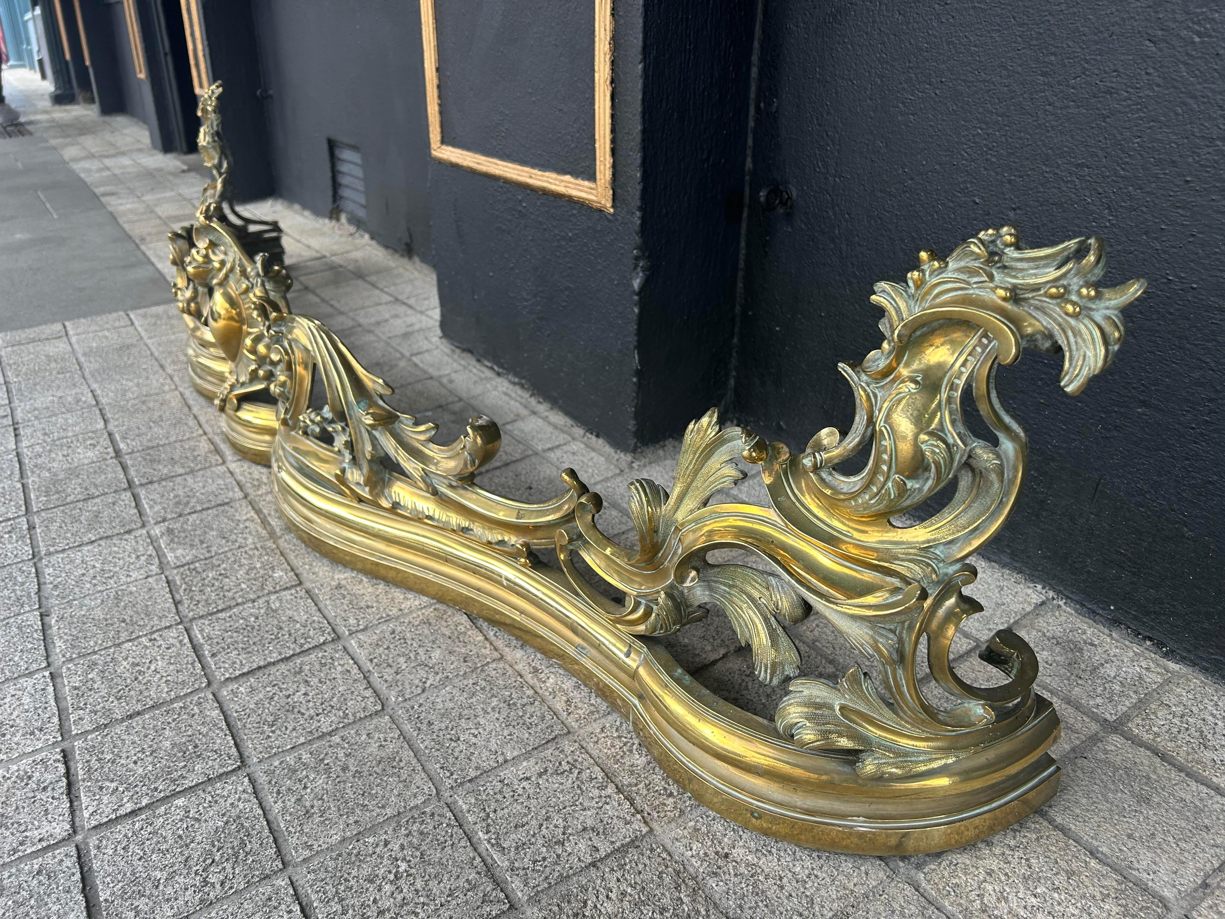 Inglese Parafuoco in ottone a forma di serpentina del XIX secolo William IV in vendita