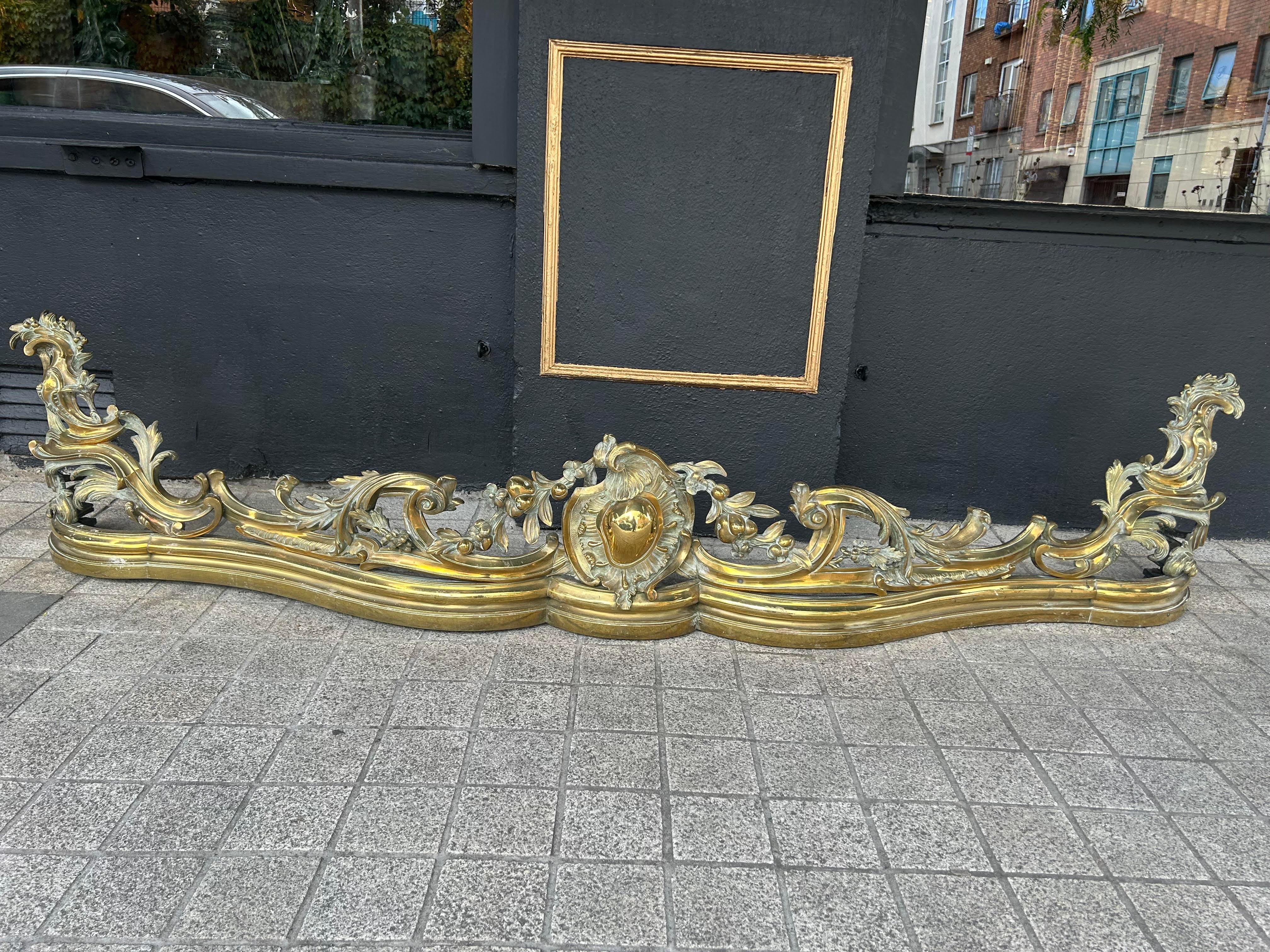 Parafuoco in ottone a forma di serpentina del XIX secolo William IV In condizioni ottime in vendita a Dublin 8, IE